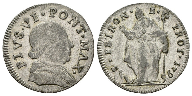 Stato Pontifcio - Roma - Pio VI (1775-1799) - 4 Bolognini 1796 - gr. 3,57

SPE...