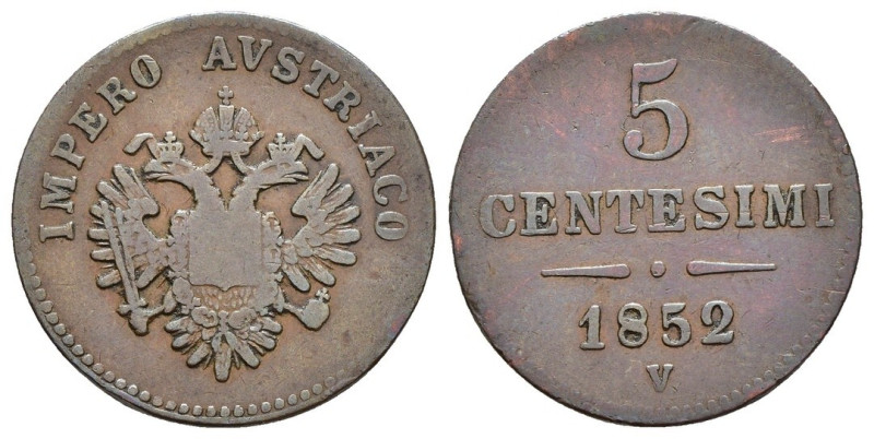 Regno Lombardo-Veneto - 5 Centesimi 1852 - Francesco Giuseppe I d'Asburgo (1848 ...