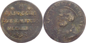 Stato Pontificio - Viterbo - Pio VI, Braschi (1775-1799) - 2,5 baiocchi (Sampietrino) 1797 - Muntoni 427 - Ae