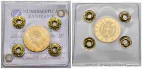 10 Lire 1865 - Vittorio Emanuele II (1861-1878) - II° tipo, testa grande - Au. 900 - R2 - Ø mm. 18,50 - Gig# 28