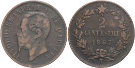 Vittorio Emanuele II (1861-1878) - 2 Centesimi 1867 - zecca di Torino