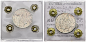 Vittorio Emanuele III (1900-1943) - 5 lire 1937 - Ag. - Gig. 84 - perizia Ragonesi