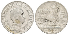 2 Lire 1910 - Vittorio Emanuele III (1900-1943) - Quadriga veloce - Ag. 835 - RARA - Gig# 97