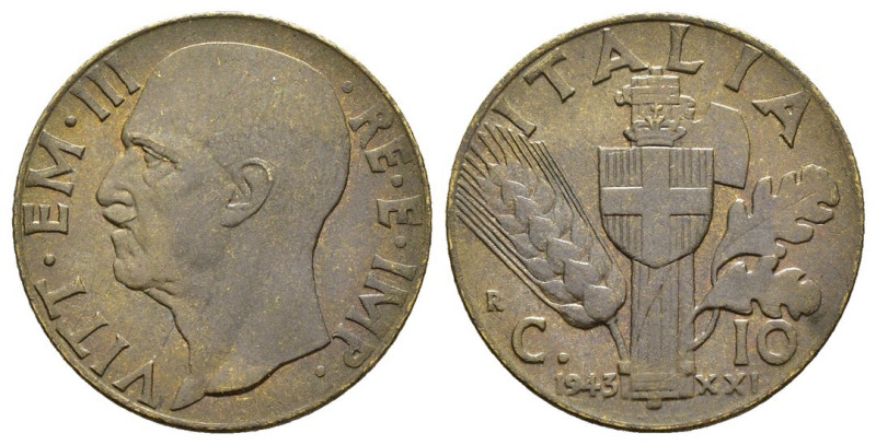 Regno d'Italia - Vittorio Emanuele III (1900-1943) - 10 centesimi 1943 - P.891 -...