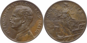 Regno d'Italia - Vittorio Emanuele III (1900-1943) 5 Centesimi 1918 "italia su prora" - Gig.262 - Cu
