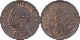 Regno d'Italia - Vittorio Emanuele III (1900-1943) 1 Centesimo "Italia su Prora" 1909 - Gig. 313 - Cu