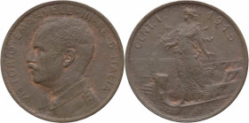 Regno d'Italia - Vittorio Emanuele III (1900-1943) - 1 Centesimo 1915 "Italia su Prora" - Gig.319 - Cu - tracce rame rosso