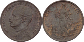 Regno d'Italia - Vittorio Emanuele III (1900-1943) 1 Centesimo "Italia su Prora" 1916- Gig. 320 - Cu