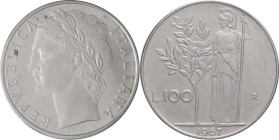 Repubblica Italiana - 100 lire 1967 - Minerva - Ac - I° tipo - Gig. 104