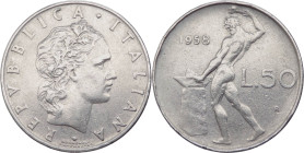Repubblica Italiana (dal 1946) - Monetazione in lire (1946-2001) - 50 lire "Vulcano" 1958 - Gig. 147 - Ac