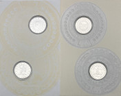 Dittico "Storia della Lira" 2000 composto da 2 monete celebrative della lira Italiana - Ag - in confezione originale