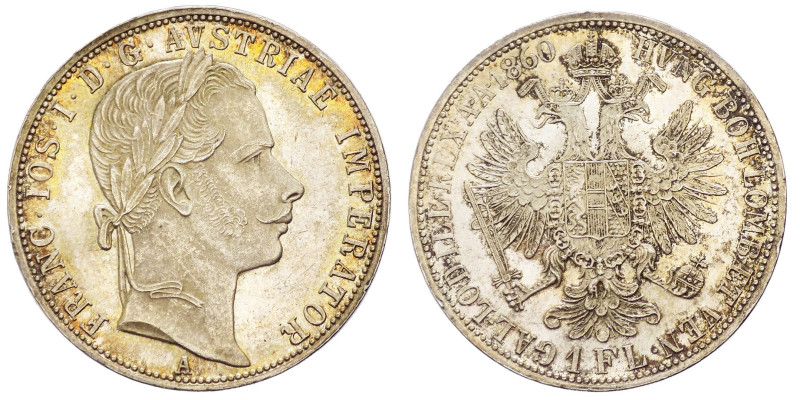 Austria - Francesco Giuseppe I (1848-1916) - 1 Florin 1860 A - zecca di Vienna -...