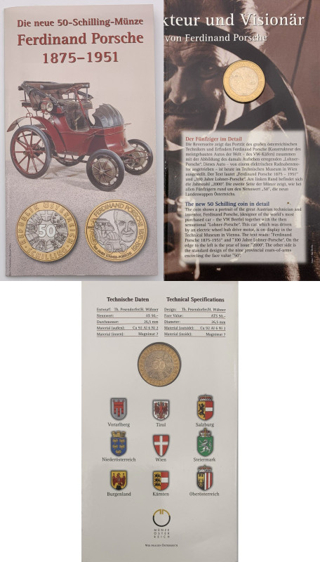 Austria - Repubblica (dal 1945) - 50 schilling 2000 - Porsche - KM# 3070 - Cu/Ni...