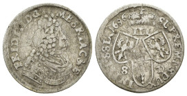 Brandeburgo-Prussia - 3 groschen 1696 - Frederick III (1688-1701) - Ag. - Gr.1,71 - KM# 602