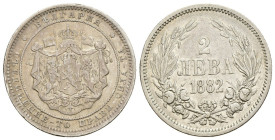 Bulgaria - Alexander I (1879-1886) - 2 leva 1882 - KM# 5 - Ag