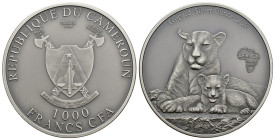 Camerun - 1000 Francs CFA 2018 - 1 OZ Ag. 999