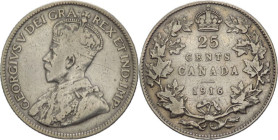 Canada - Giorgio V (1910-1936) - 25 cents 1916 - KM 24 - Ag - gr.5,72