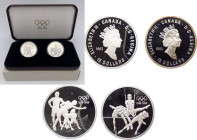 Canada - Cofanetto - Elisabetta II (dal 1952) - Dittico 1992 commemorativo del 100° anniversario dei primi Giochi olimpici dell'era moderna - composto...