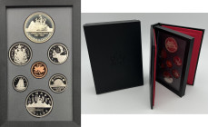 Canada - Elisabetta II (1952-2022) - Set proof da 7 valori 1987 - materiali vari - in confezione originale