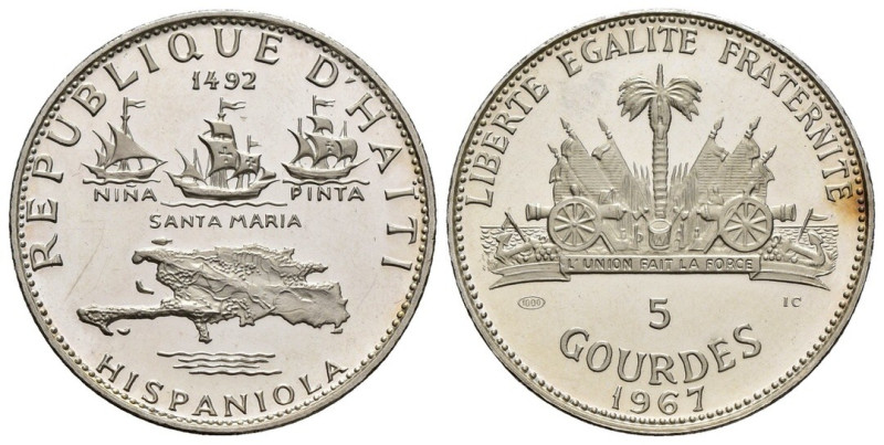 Haiti - Repubblica (dal 1860) - 5 Gourdes 1967 "10° anniversario - Rivoluzione" ...