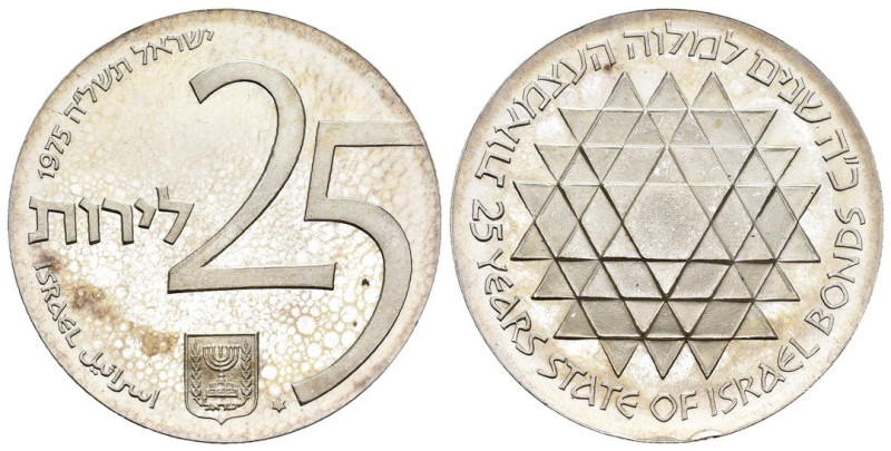 Israele - 25 Lirot 1975 - 25° Anno dello Stato di Israele" - Ag. -

SPEDIZIONE...