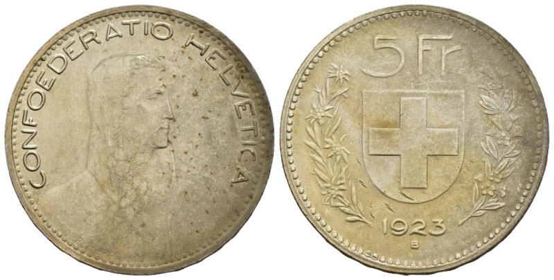 Svizzera - Stato Federale (1848-oggi) - 5 Franchi 1923 - Ag - KM# 37

qSPL

...