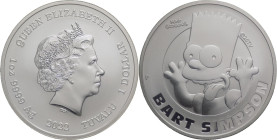 Tuvalù - 1 Dollaro 2022 - 1 OZ Ag. 999 - Bart Simpson