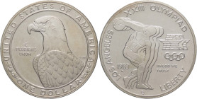 Stati Uniti d'America (1776-oggi) - 1 Dollaro 1983, XXIII°Olimpiadi Los Angeles - Ag