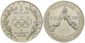 U.S.A. - 1 Dollaro 1988 - Olimpiadi di Seoul - zecca di San Francisco - Ag. 900 - KM# 222 - in confezione originale