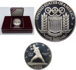 Stati Uniti d'America (dal 1776) - 1 Dollaro 1992 (S) "XXV Giochi olimpici estivi, Barcellona 1992" - KM#234 - Ag - In cofanetto di velluto - gr.26,73