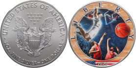 Stati Uniti d'America (1776-oggi) - 1 dollaro American Silver Eagle 2020 - American Basketball - 1 Oz. Ag .999