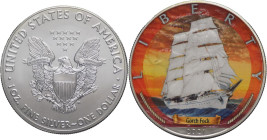 Stati Uniti d'America (1776-oggi) - 1 dollaro American Silver Eagle 2021 - Gork Fock - 1 Oz. Ag .999