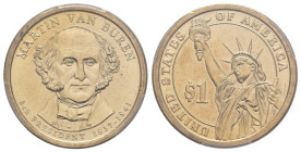Stati Uniti d'America (1776-oggi) - 1 dollaro 2008 "Martin Van Buren" - Descrizione del bordo mancante ('*** E PLURIBUS UNUM **********' 2008 Marchio ...