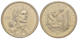 Stati Uniti d'America (1776-oggi) - 1 dollaro 2009 "Native American" - Descrizione del bordo mancante ('*** E PLURIBUS UNUM **********' 2009 Marchio d...