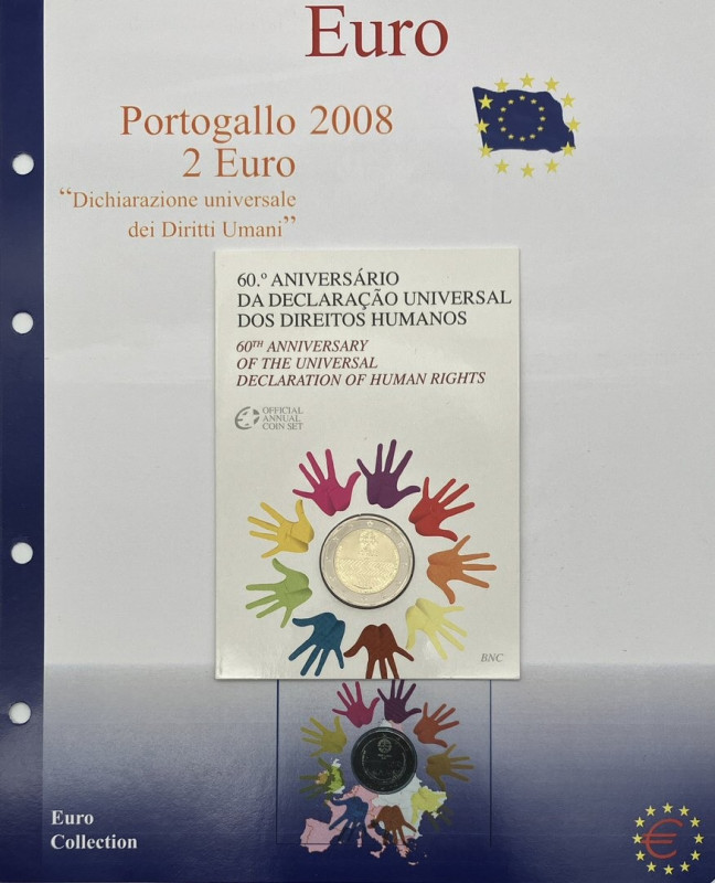 Portogallo - 2 Euro 2008 - 60° Anniversario della Dichiarazione Universale dei D...