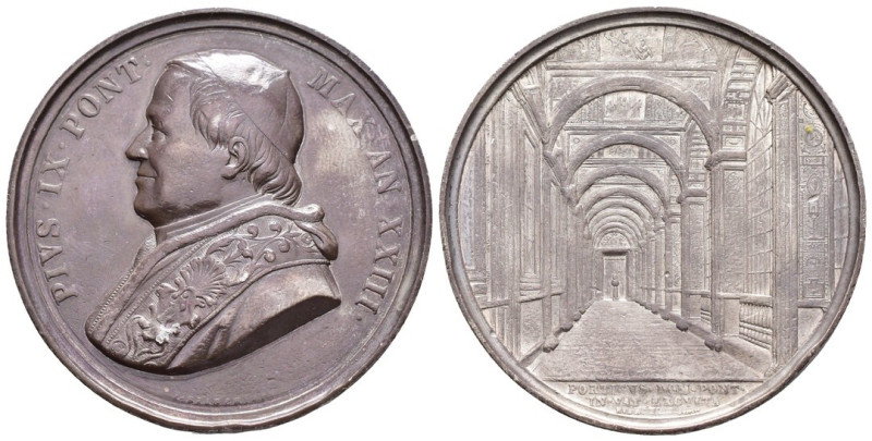 Medaglia - Pio IX (1846-1878) emessa il 29-06-1868, per ricordare la sistemazion...