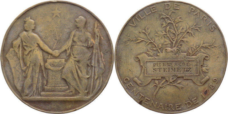 Medaglia - Francia - Ville de Paris - Centenaire de 1789 - Ae

BB+

SPEDIZIO...