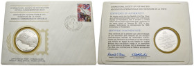 Busta filatelica con medaglia commemorativa in argento - 700° anniversario Amsterdam - 26 febbraio 1975