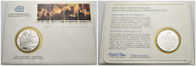 busta filatelica con medaglia Proof commemorativa in argento - bicentenario dell'indipendenza degli Stati Uniti d'America - 4 luglio 1976
