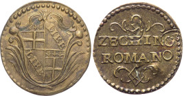 Peso monetale dello Zecchino Romano con raffigurato lo stemma di Bologna - 3,41 g -  Ae
