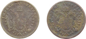 Regno Lombardo-Veneto - Francesco Giuseppe I (1848-1916) - lotto di 2 monete da 3 kreuzer 1852 M e V - Cu