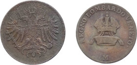 Regno Lombardo Veneto - lotto di 2 monete: 1 centesimo 1834 Milano; 1 centesimo 1862 - Ae