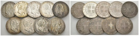 Regno d'Italia - Lotto di 8 monete da 5 Lire Vittorio emanuele II (1861-1878) e 1 Scudo da 5 Lire Umberto I (1878-1900) - anni vari