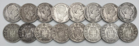 Umberto I - lotto di 16 monete da 1 lira