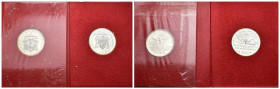 Sede Vacante  - lotto di 2 monete da 500 lire 1963 - Ag - in confezione originale