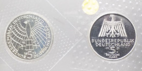 Germania - Repubblica Federale (dal 1948) - Lotto di 2 monete da 5 marchi commemorative 1971 e 1973 - Ag - in blister originale