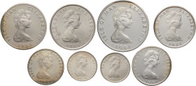 Isola di Man - Elisabetta II (1952-2022) - Lotto di 7 monete anni e nominali vari - Ag.