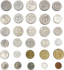 Israele (dal 1948) - lotto di 30 monete di taglio, anni e metalli vari