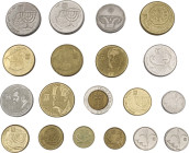 Israele (dal 1948) - lotto di 19 monete di taglio, anni e metalli vari