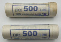 Repubblica Italiana - lotto di 2 rotolini da 10 Lire 1982 - 100 Pezzi